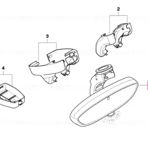 Plată securizată Oglindă retrovizoare EC/LED/GTO/compas/RC 315 MHZ - BMW