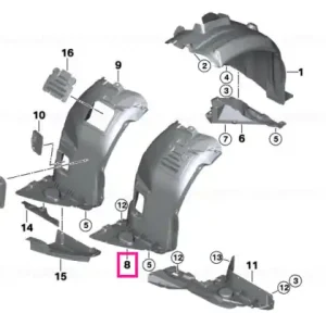 Bestseller Capac partea inferioară stâng - BMW