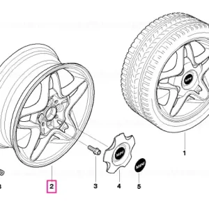 Jantă aliaj ușor 61/2JX16 ET:48 61/2JX16  ET:48 - BMW - Mini Cel mai bun preț