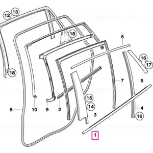 Bestseller Banda groapa geam usa spate dr SCHWARZ - BMW