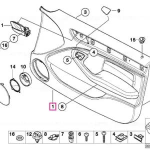 Panou tapiterie usa fata st SCHWARZGRAU - BMW Cel mai bun preț
