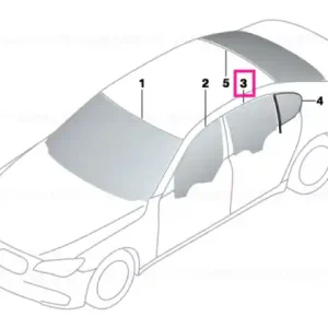 Preferatul clienților Fereastră lateral verde ușă spate stânga - BMW