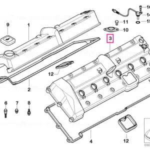 Capac chiulasa, cilindrii 7-12 - BMW Seria 7 E65 E66 Livrare gratuită