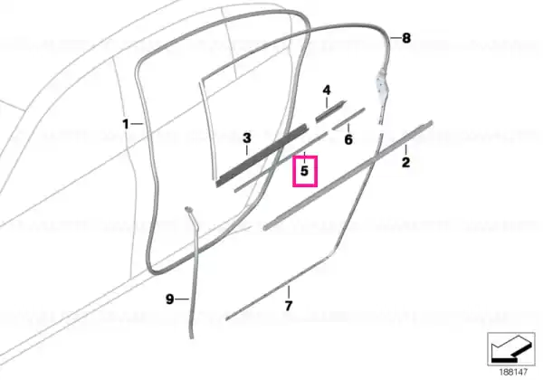 Ornament umăr lung, interior stânga - BMW Vezi acum