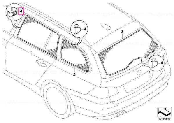 Doar azi Kit suport parasolar - BMW