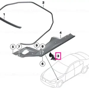 Etanșare capotă spate stâng - BMW Premium