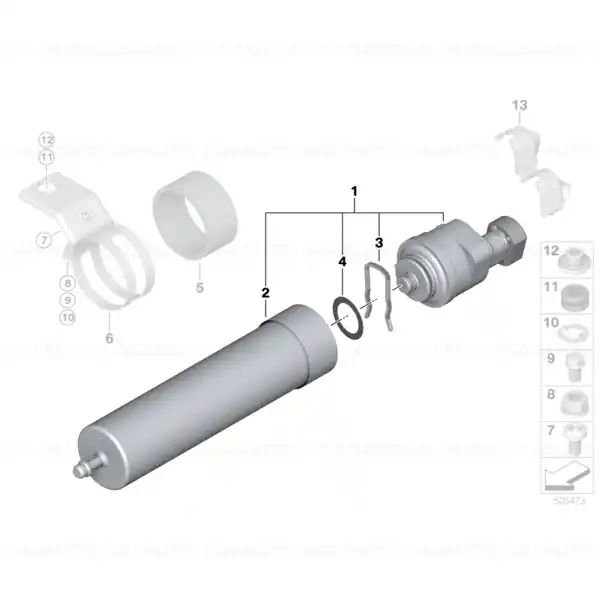 Expediere rapidă Filtru combustibil cu preincalzitor BMW Seria 3 E90, E91, E92, E93