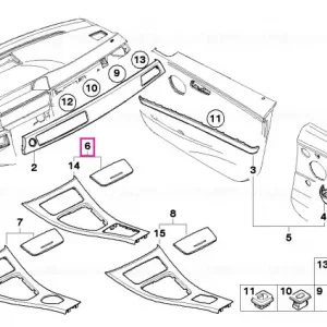 Set benzi decorative lemn nuc NUSSBAUMWURZEL - BMW Transport gratuit
