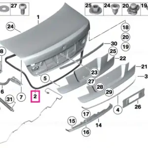 Garnitură capotă portbagaj - BMW Cel mai vândut
