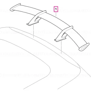 Spoiler spate JCW negru SCHWARZES DACH - BMW - Mini Plată securizată