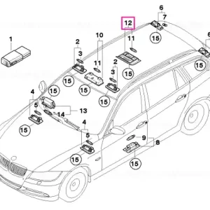 Comandă acum Lampa interior, spate GRAU - BMW