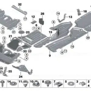 Izolare motor, față - BMW Comandă acum
