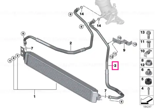 Ofertă specială Furtun răcitor ulei motor, retur - BMW