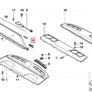 Capac jaluzea stânga SCHWARZ - BMW Reduceri