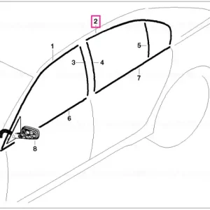 Ornament cadru geam ușă spate GLANZSCHWARZ - BMW Cumpără acum