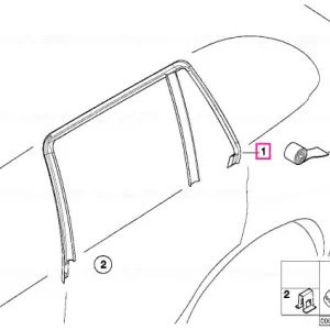 Livrare rapidă Capac cadru geam dreapta - BMW