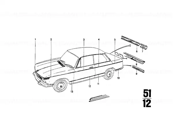 Expediere rapidă Profil spate dreapta - BMW