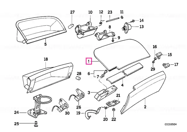 Reducere Capac compartiment sus SILBERGRAU DKL. - BMW