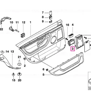 Scrumieră ușă spate stânga NUSSBAUM - BMW Disponibil imediat