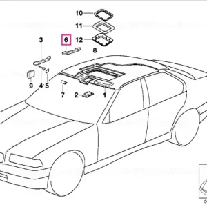 Expediere rapidă Mânere spate dreapta GRAU - BMW
