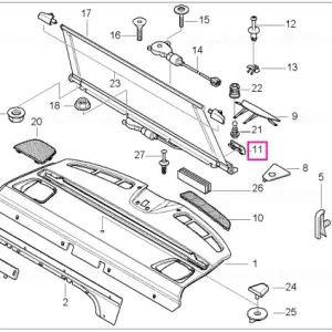 Retur ușor Capac parasolar dreapta SCHWARZ - BMW