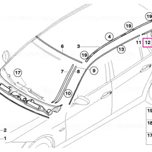 Reducere specială Ornament cadru lateral spate stânga - BMW