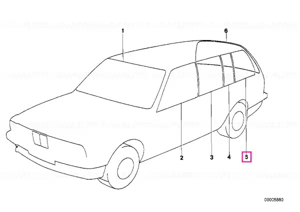 Geamură laterală verde dreapta - BMW Vezi acum