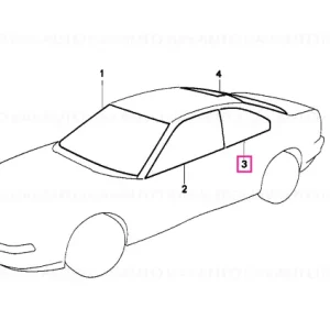 Geamură laterală verde dreapta - BMW Cel mai vândut