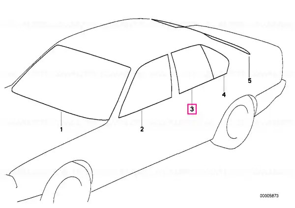 Ofertă specială Fereastră ușă transparent spate dreapta - BMW