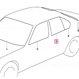 Fereastră ușă transparent spate stânga - BMW Doar azi