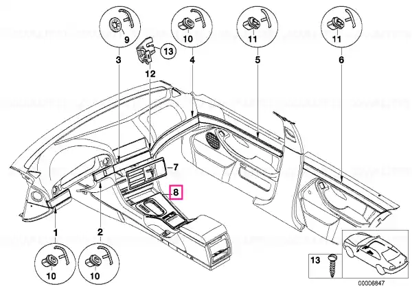Inserție consolă centrală CUBIC - BMW Nu rata
