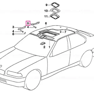 Chilipir Mâner ușă spate stânga SANDGRAU - BMW