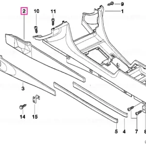 Super ofertă Panou trim consolă stâng ANTHRAZIT - BMW