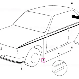 Bandă decorativă argintiu față dreapta - BMW Livrare gratuită
