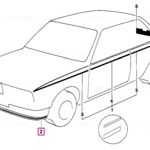 Preferatul clienților Bandă ornamentală negru față stânga - BMW