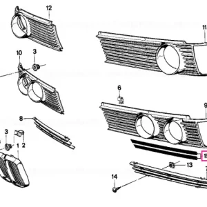Disponibil imediat Bandă ornamentală negru față dreapta - BMW