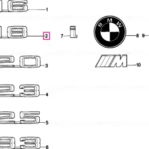 Emblemă lipită 318 "318" - BMW Preferatul clienților