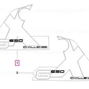 Cel mai vândut Emblema model "G650Xchallenge" stânga - BMW Motorrad