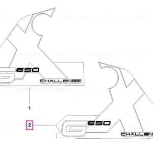 Popular Emblema model "G650Xchallenge" dreapta - BMW Motorrad