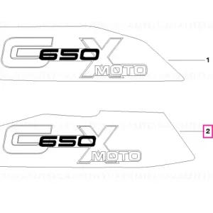 Preferatul clienților Emblema model "G650Xmoto" dreapta - BMW Motorrad