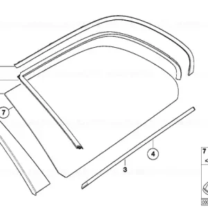 Capac superior stânga SCHWARZ - BMW Premium