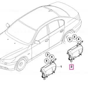 Cumpărături sigure Modul airbag usa spate dreapta - BMW