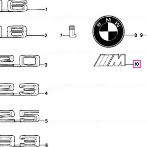 Retur ușor Litera M față - BMW