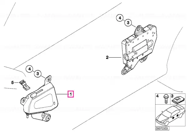 Doar azi Modul airbag ușă față dreapta - BMW