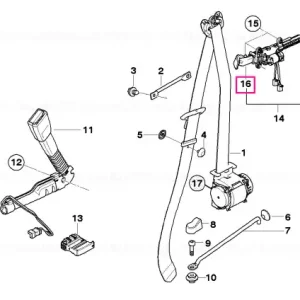 Plată securizată Maner extensor centura, stanga - BMW