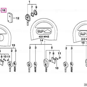 Preț mic Eticheta Key Memory - BMW