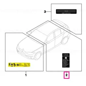 Cumpără acum Etichetă instrucțiuni rodaj DE/EN/FR - BMW