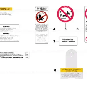 Preț redus Notificare instrucțiuni airbag DE/EN - BMW