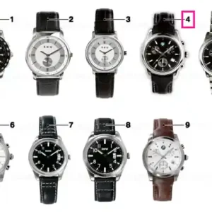 Doar azi Ceas cronograf piele LEATHER STRAP - BMW