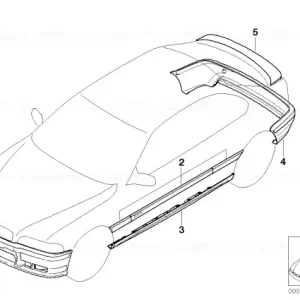 Kit retrofit spoiler M față grunduit - BMW Lichidare de stoc
